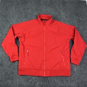 Duluth Bomber Jacket Mens L Red Lightweight Grab Full Zip Windbreaker Outdoor